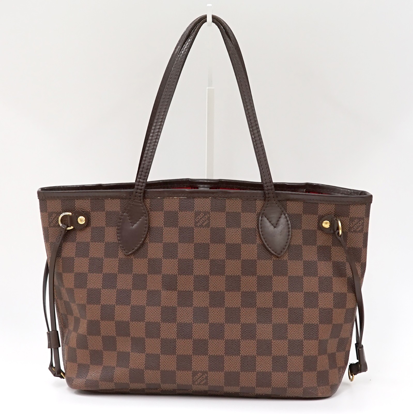 LOUIS VUITTON Neverfull PM Shoulder Tote Bag Damier Leather Brown N51109 VI0131