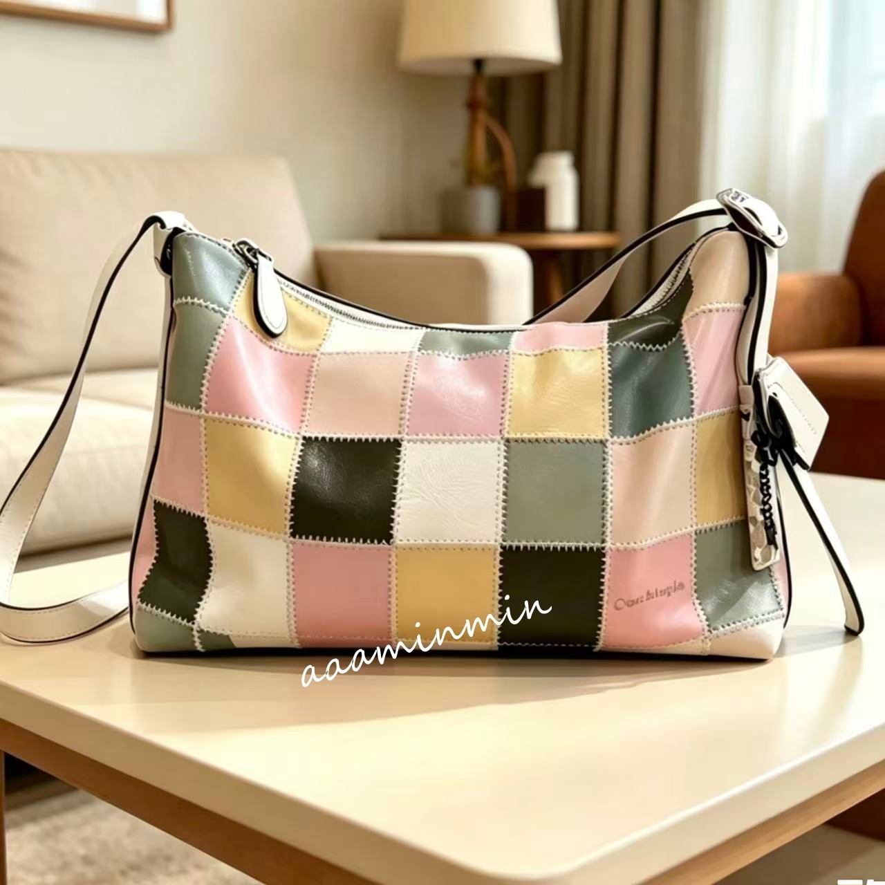 NWT Coach Coachtopia Alter/Ego Slouchy Shoulder Bag CFI67-Pink/Olive Multi