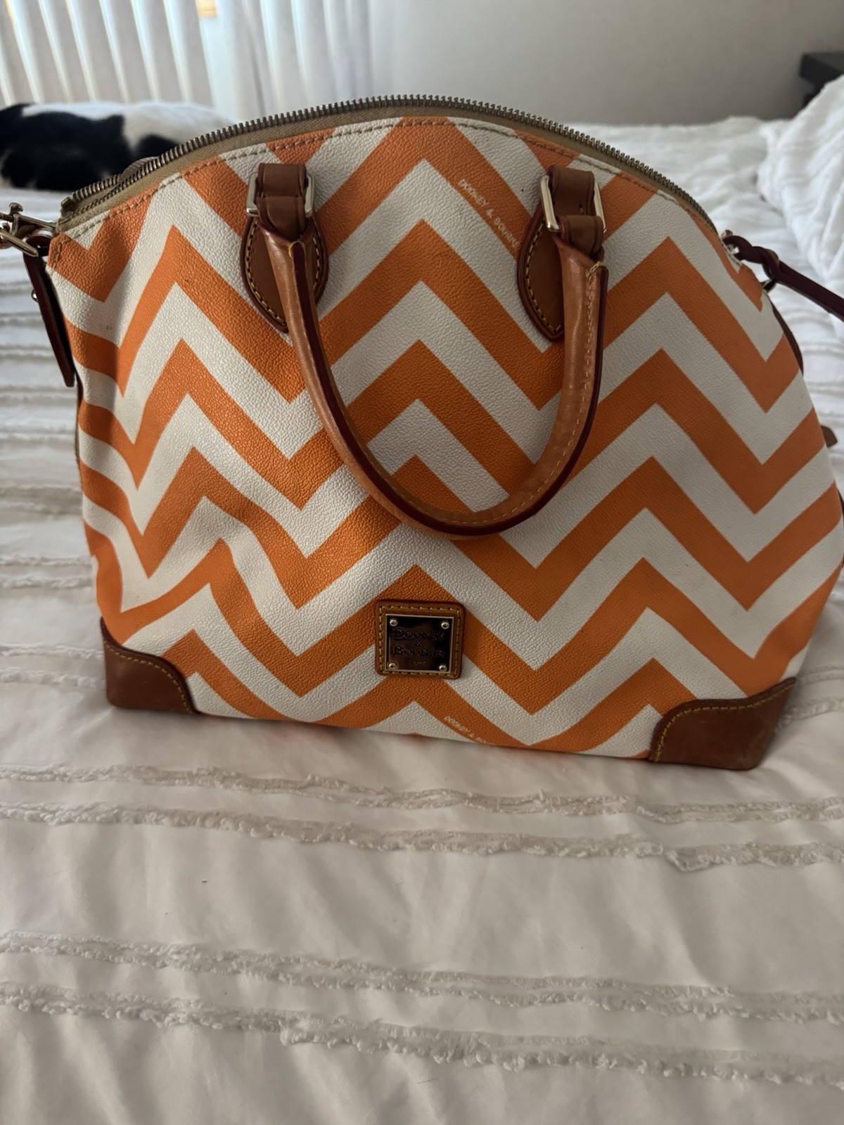 NWT Dooney & Bourke Tangerine Leisure Shopper With Dustcover