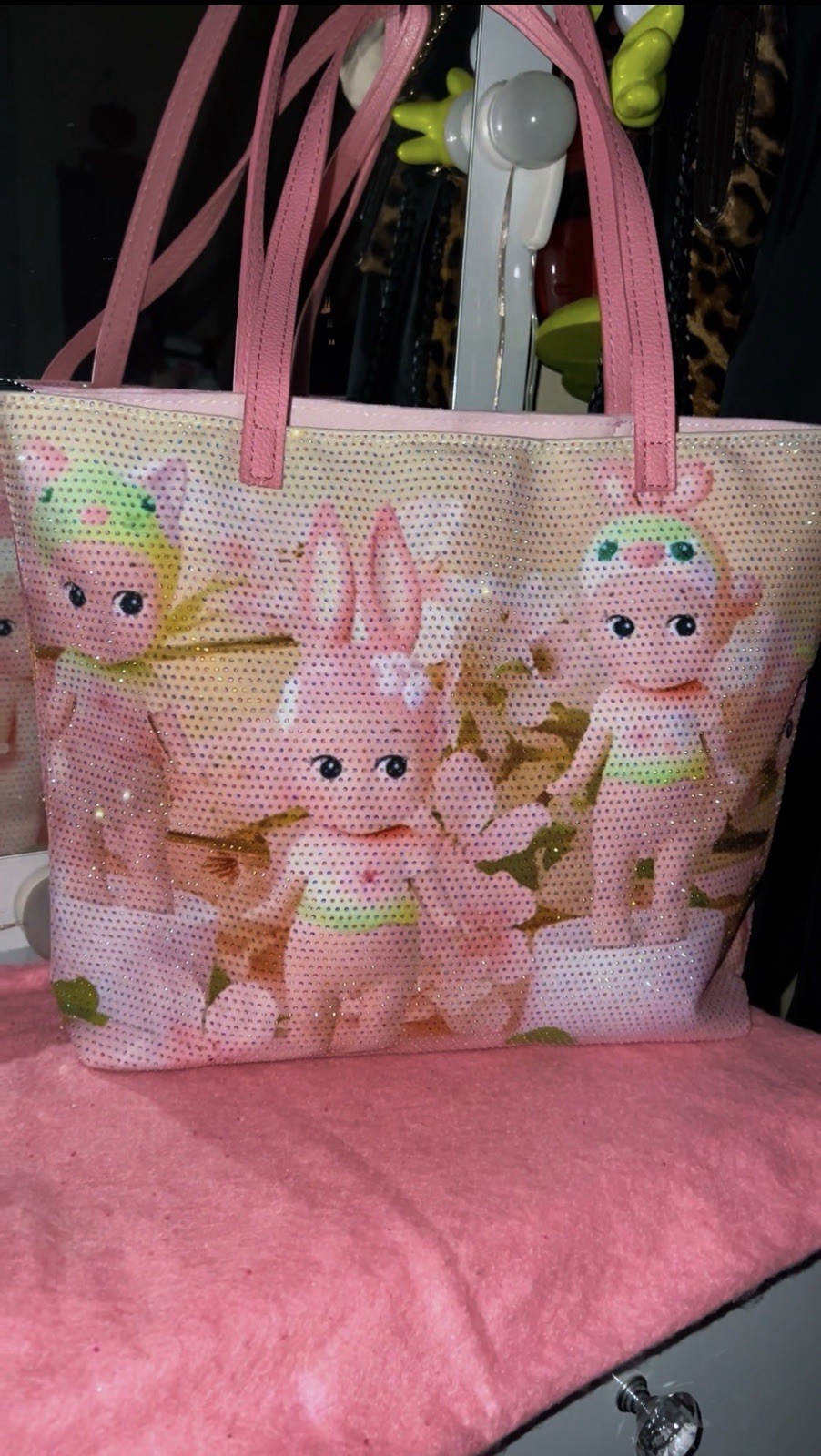 Sonny angel Bling Rhinestone Tote Handbag Purse