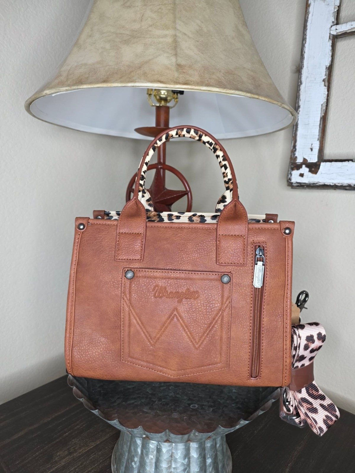 Wrangler Medium Tote Bag for Women Designer Satchel Handbags Top-handle Purses w