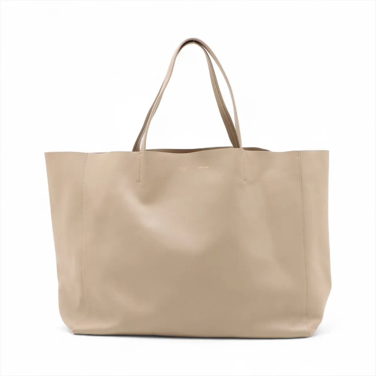 Celine Horizontal Cabas Leather Tote bag Beige