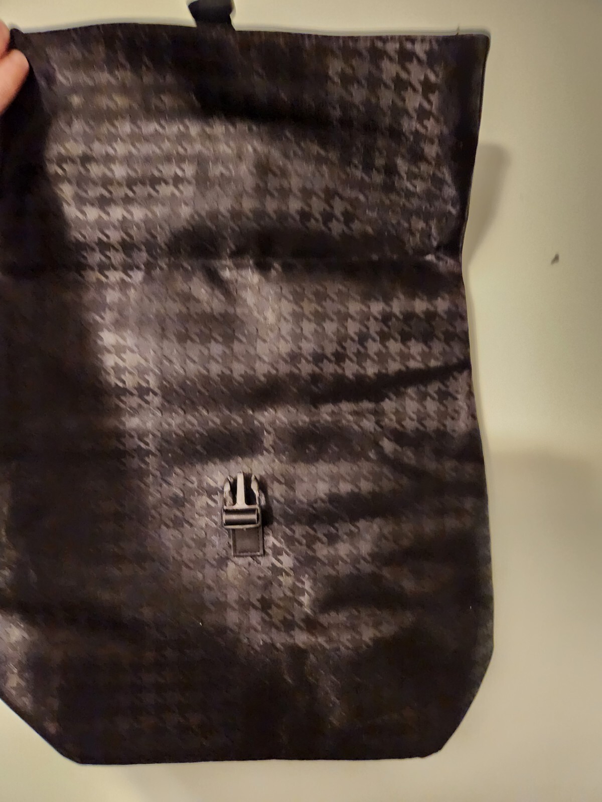 Tanger black houndstooth patterned backpack, looks new!
