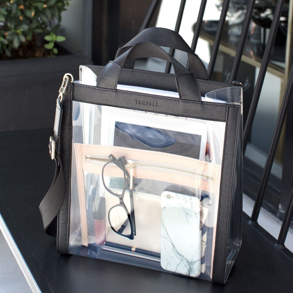 Truffle Clarity Tote in Black – Rare/Discontinued – New in Package