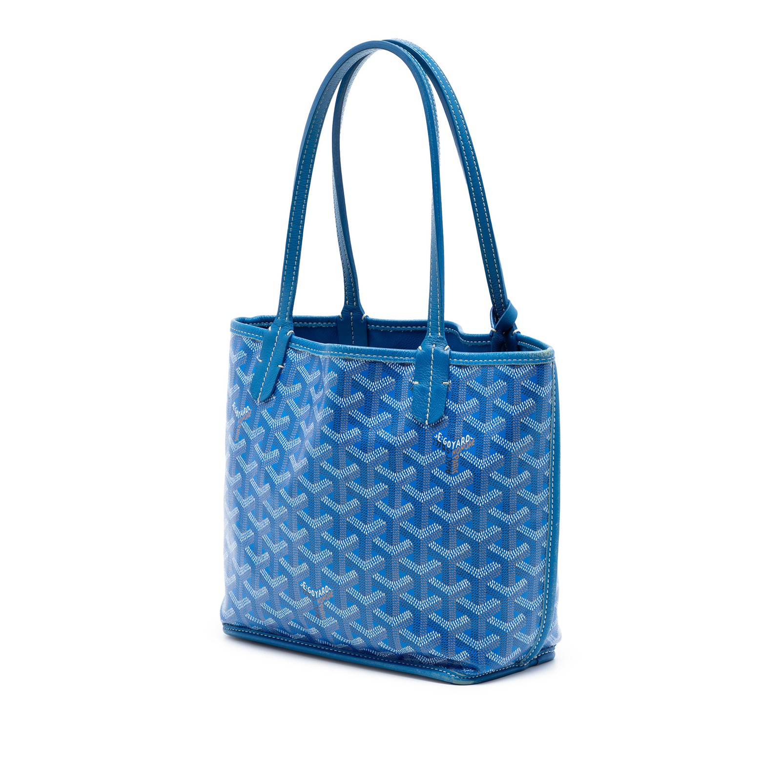 Goyard Mini ine Reversible Anjou Pre-Loved Tote Bag Blue