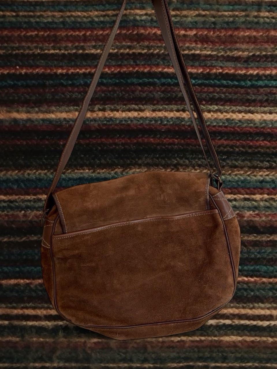 Vintage Banana Republic Brown Suede Messenger Bag