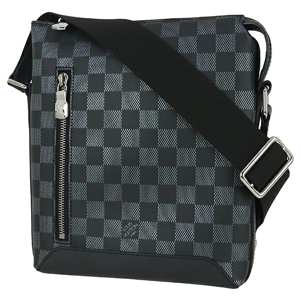 Louis Vuitton Damier Infini N40122 Shoulder Bag Leather Black Silver #ACB1431
