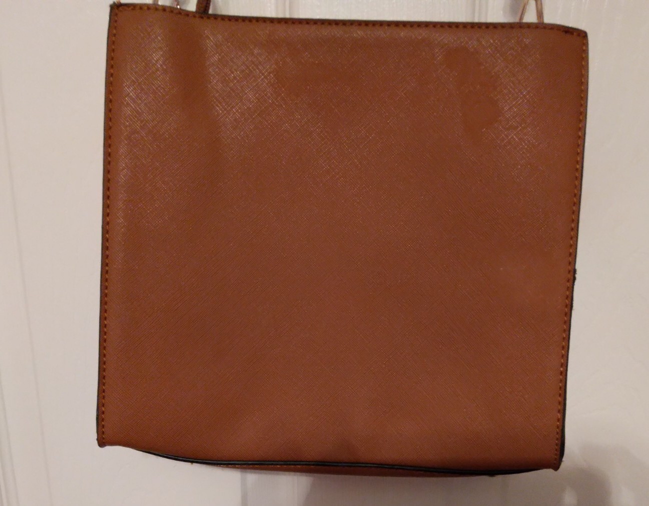 Brown Light Brown Ladies Crossbody Bag New 9 x 9 1/2 Inches Unbranded