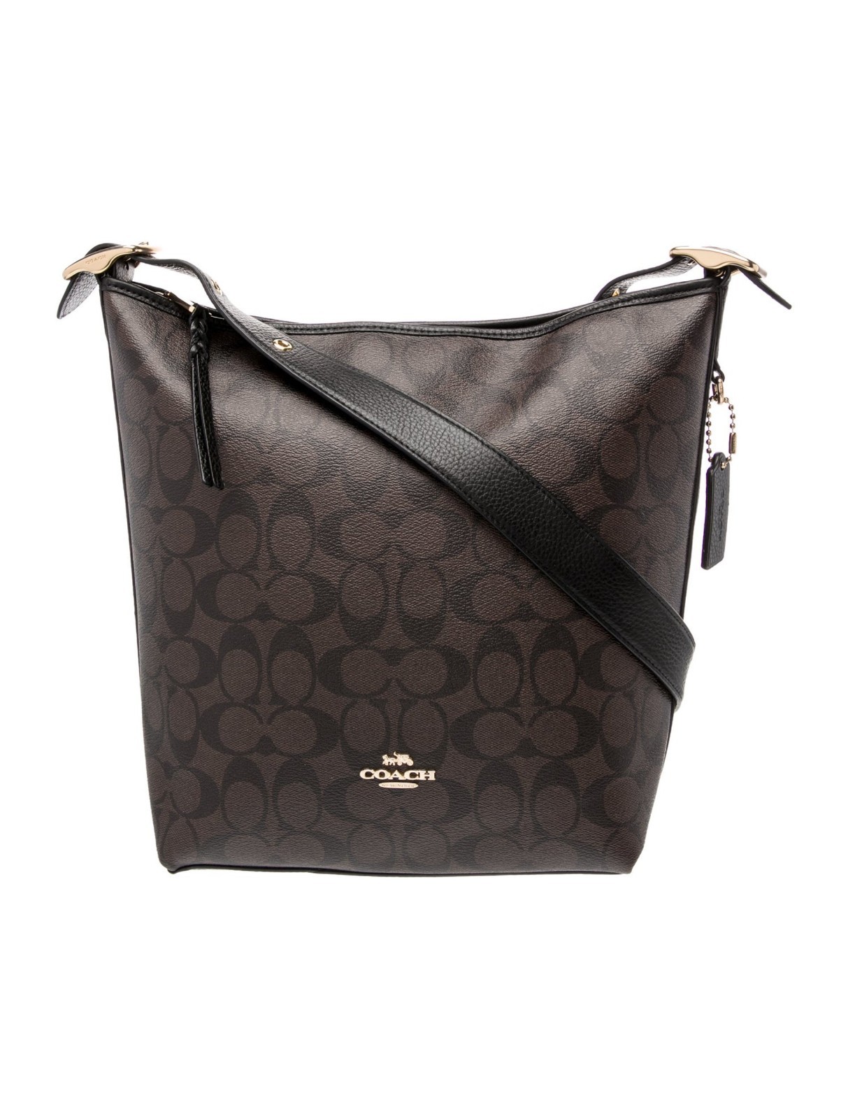 COACH CAB12 Val Duffle Bag In Signature Canvas & Leather Gold/Walnut/Black