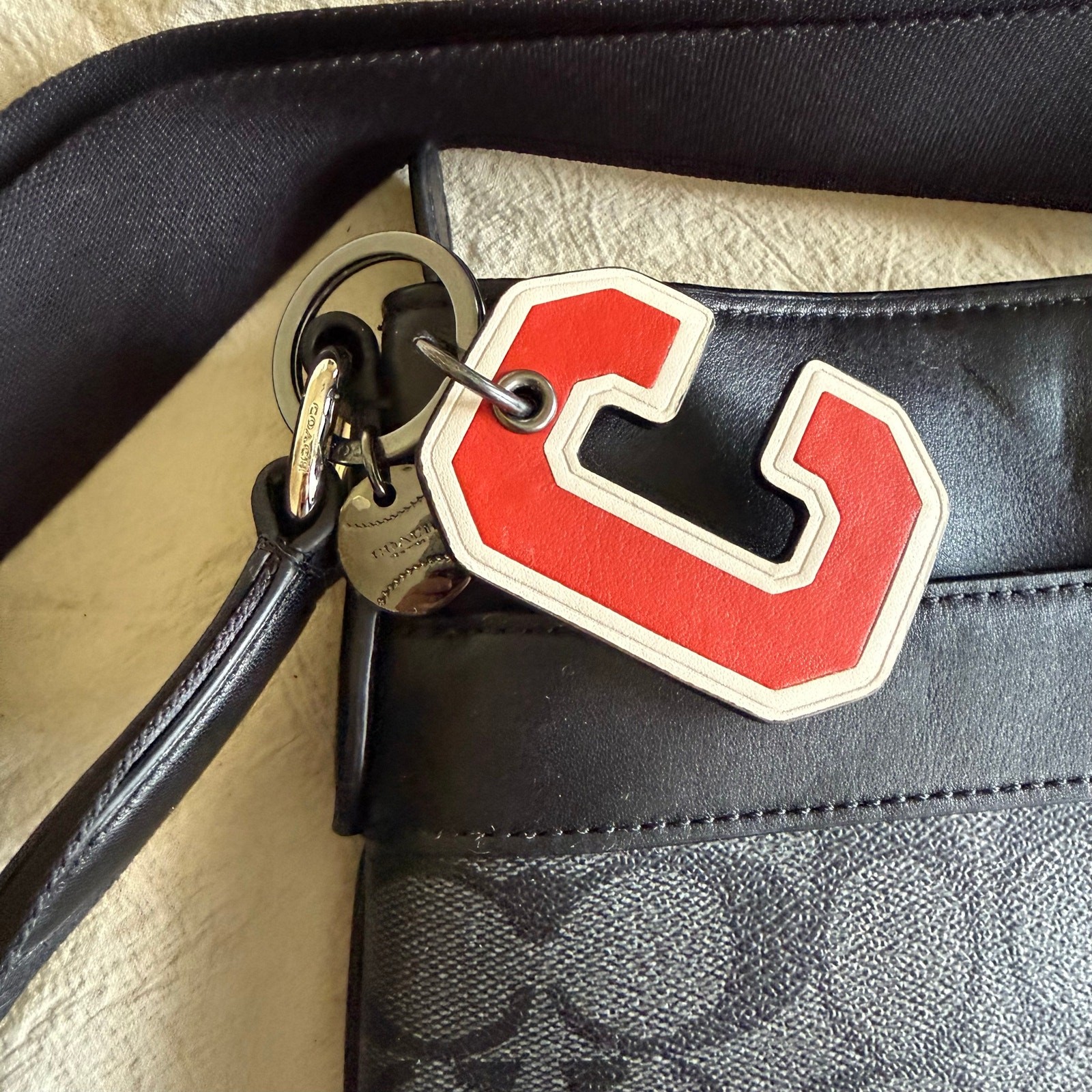 Coach Charles Crossbody F54781 Black Signature Canvas Unisex Designer Travel Bag
