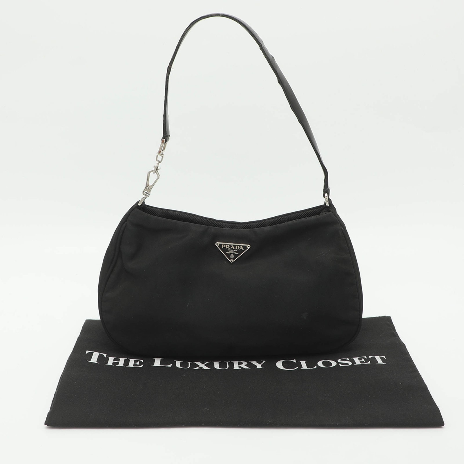 Prada Cleo Black Nylon Hobo