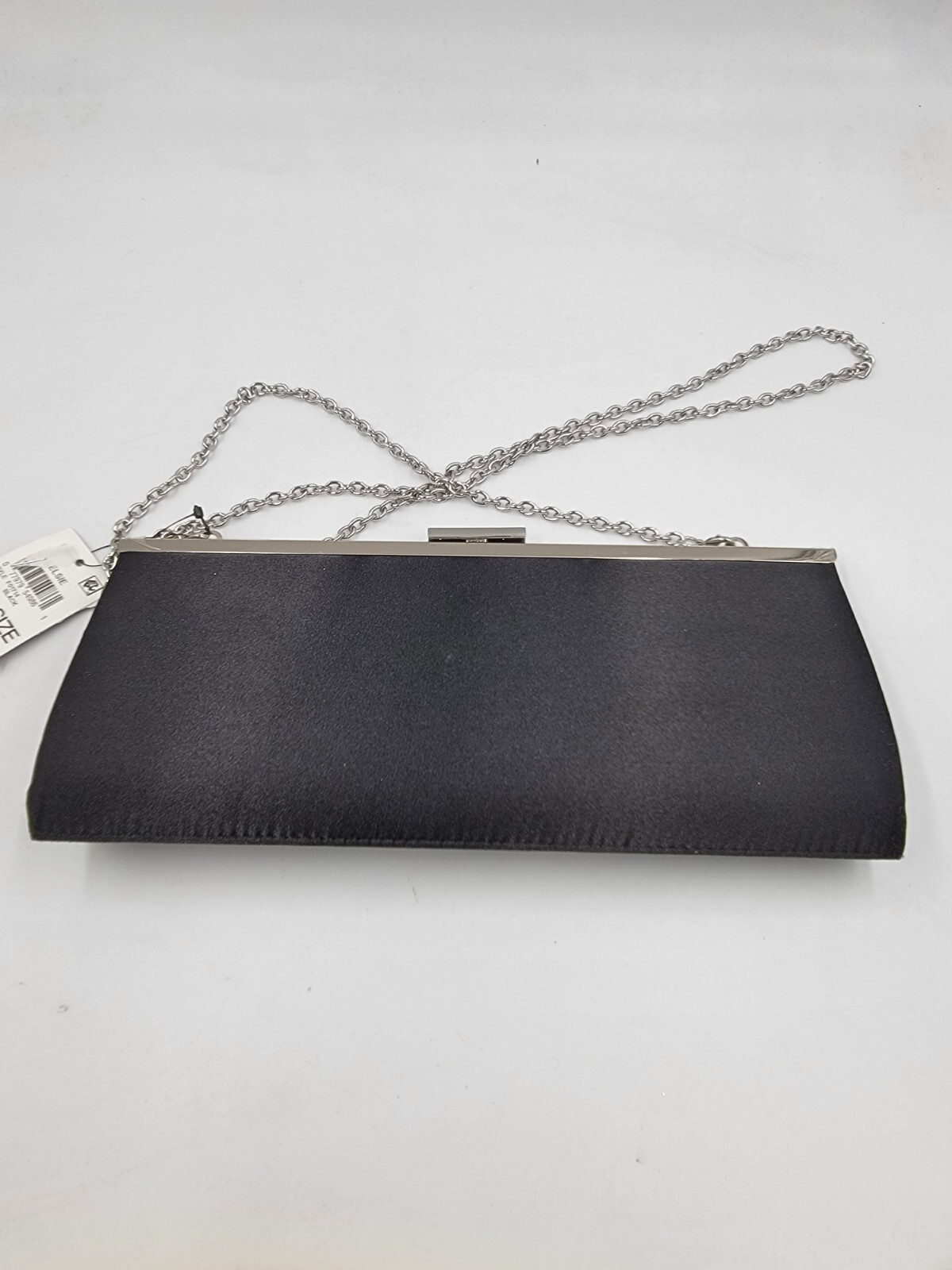 I.N.C. International Concepts Kelsie Clutch Women Black/Silver Tab-Frame Closure