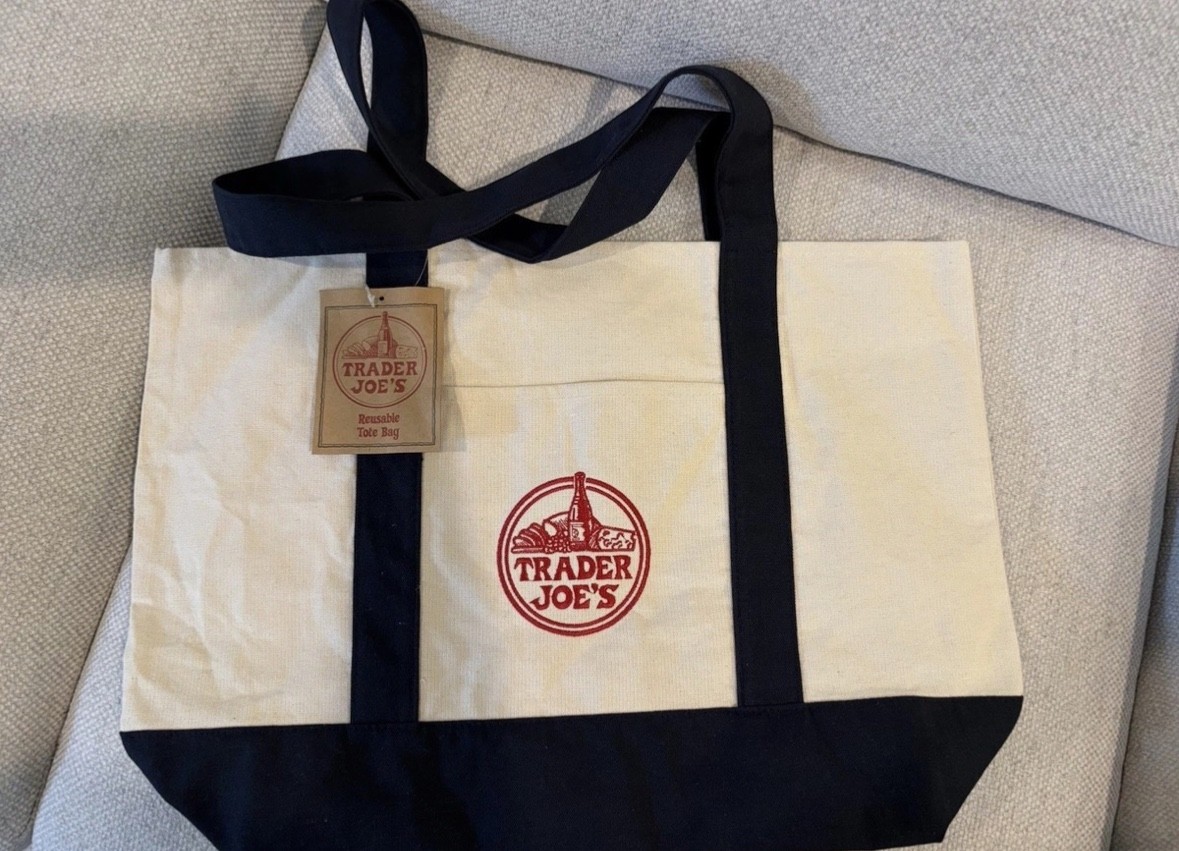 Limited Edition Trader Joe’s Large Canvas Tote Bag – Forest Green
