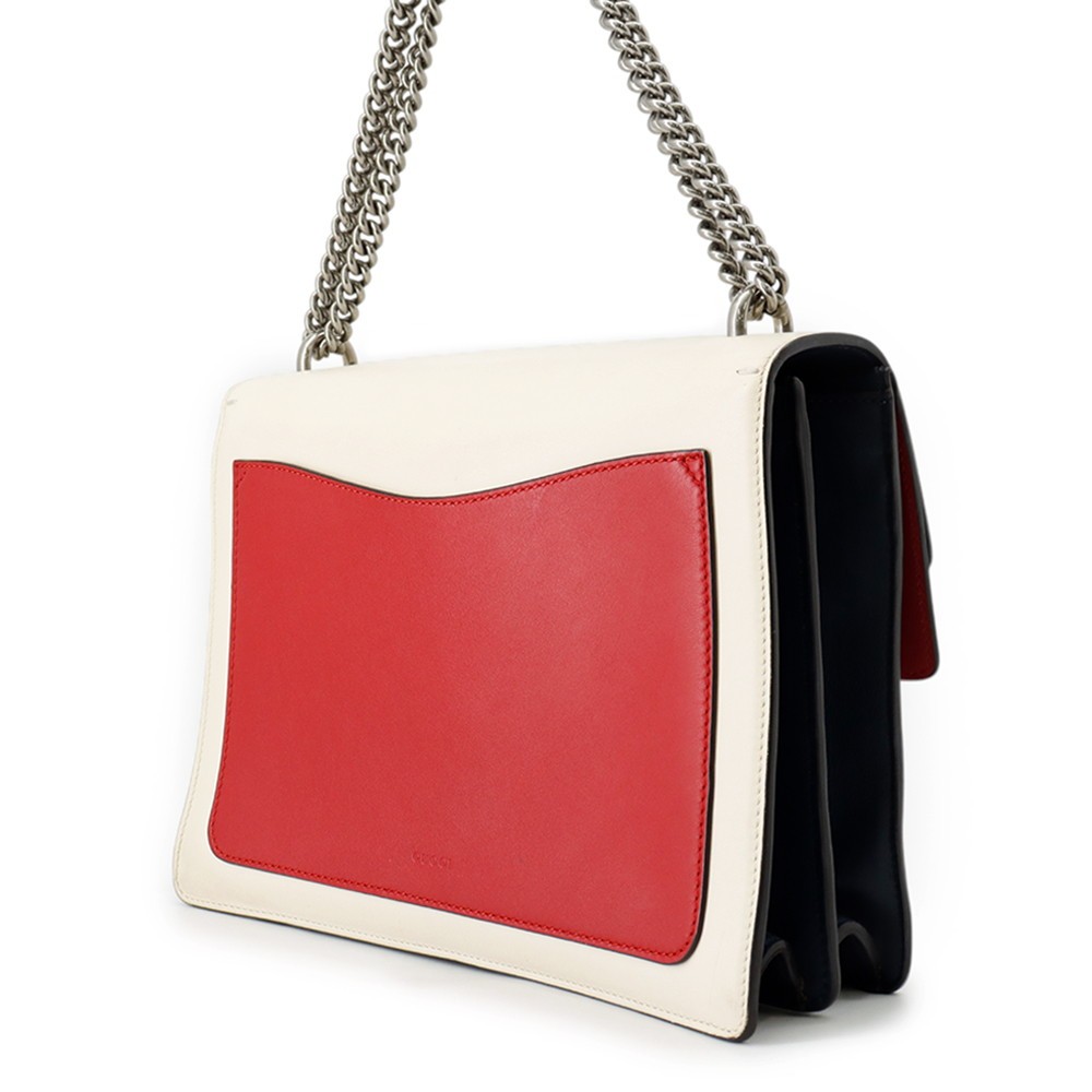 GUCCI Dionysus ChainShoulder Bag Leather White/Blue/Red 403348