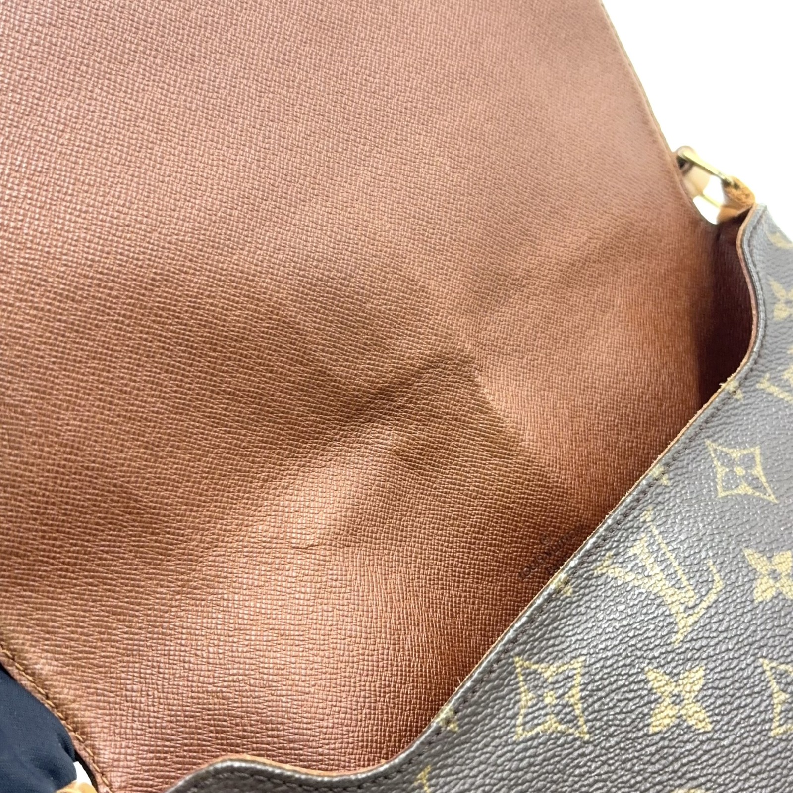 LOUIS VUITTON Musette Tango long strap monogram Shoulder bag Brown Leather PVC