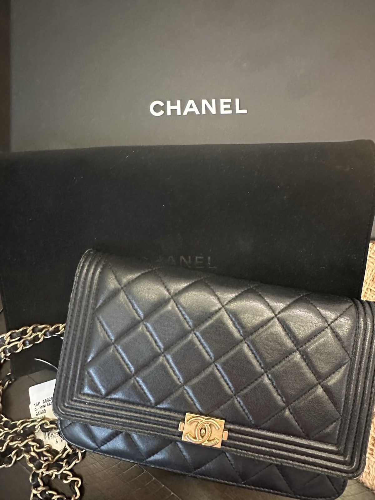 Chanel Authenticated WOC Lambskin Boy Bag