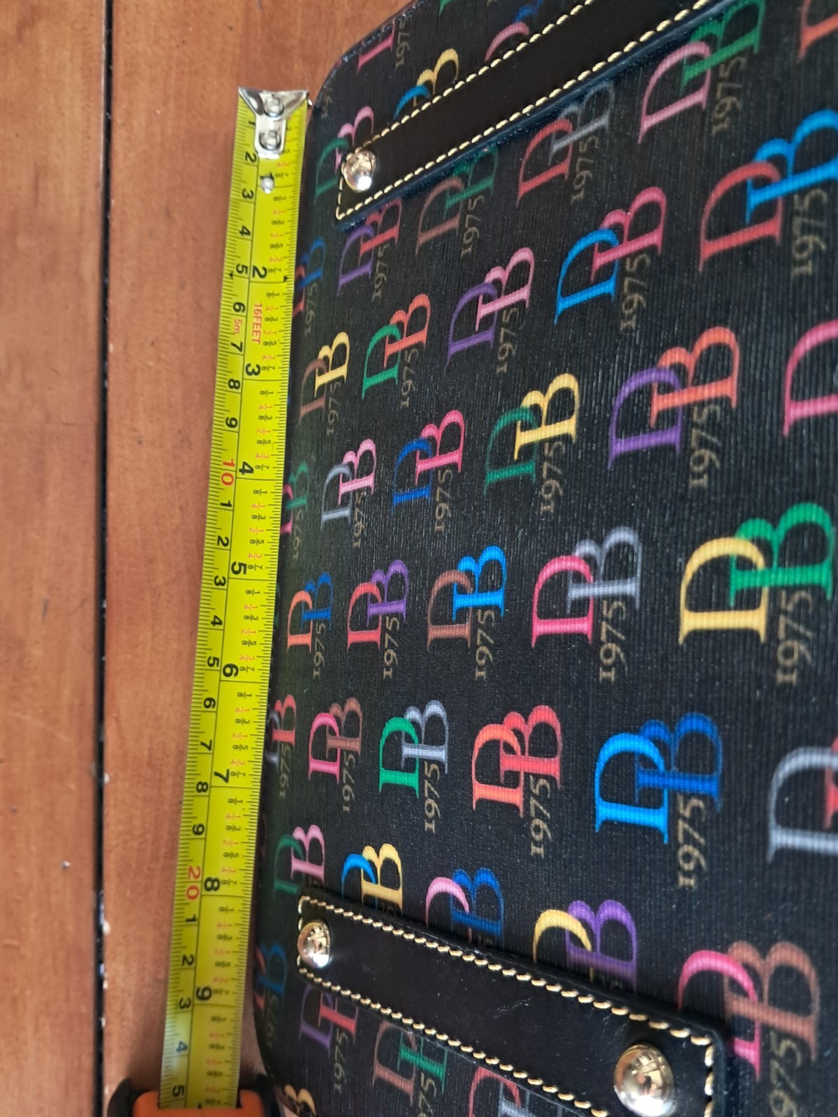 Dooney & Bourke Blakely Collection Tasha Logo Bone Drawstring Bag BNWT Rainbow