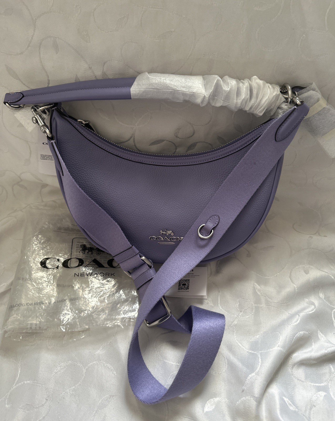 COACH ARIA SHOULDER/CROSSBODY BAG GENUINE LEATHER VIOLET BNWT