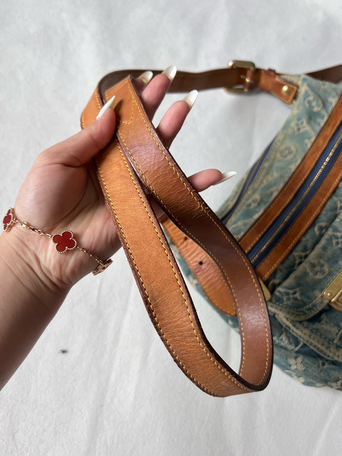 Louis Vuitton Monogram Denim Baggy Normal Blue Denim Shoulder&Crossbody Bag Duty
