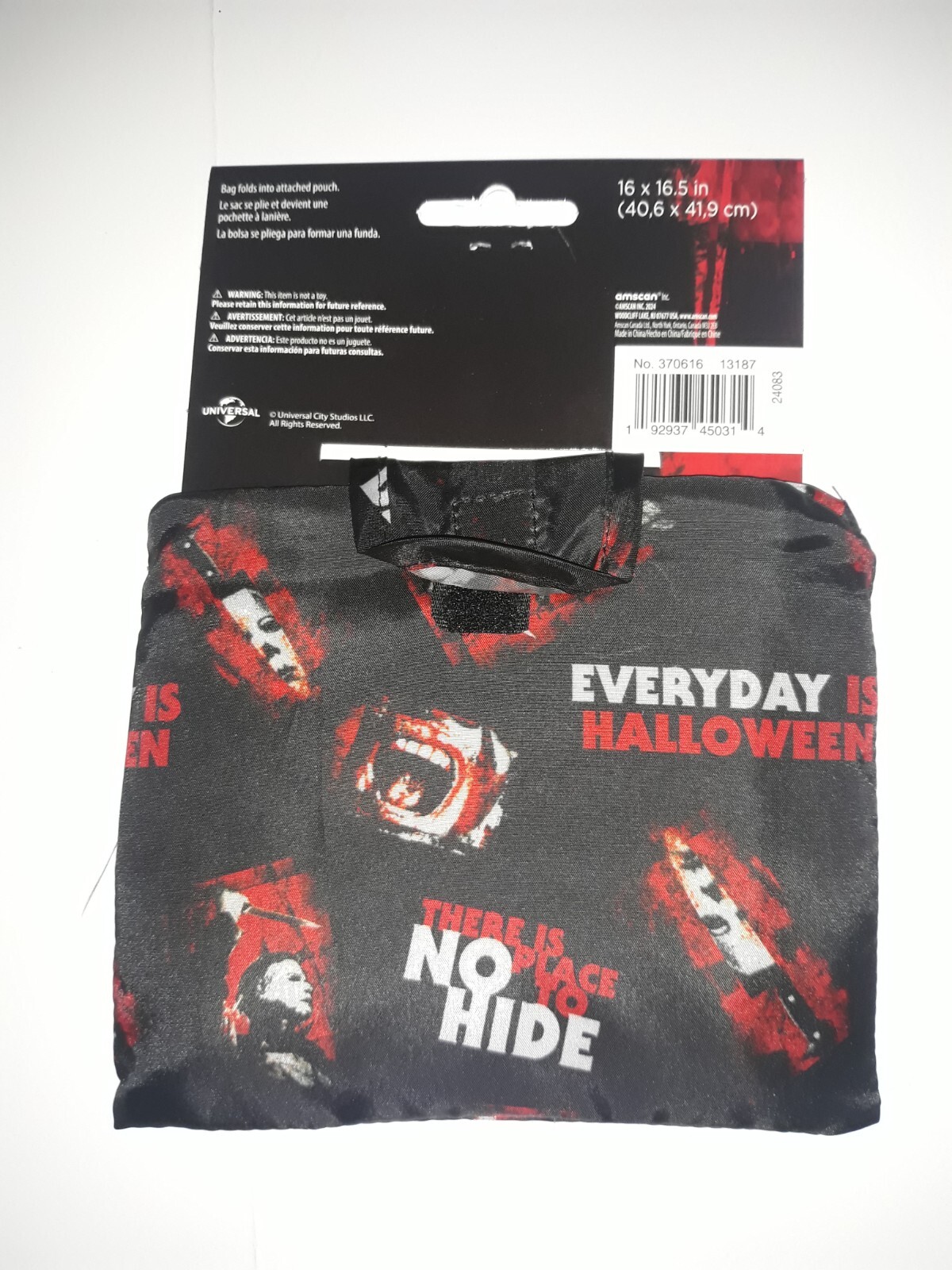 Halloween II Bloody Michael Myers 16×16.5 Foldable Vinyl Fabric Tote Bag NEW