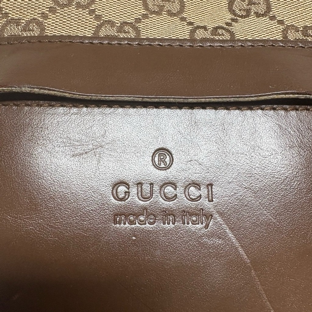 Gucci vintage authentic upcycled zip tote shoulder bag brown floral micro GG EUC
