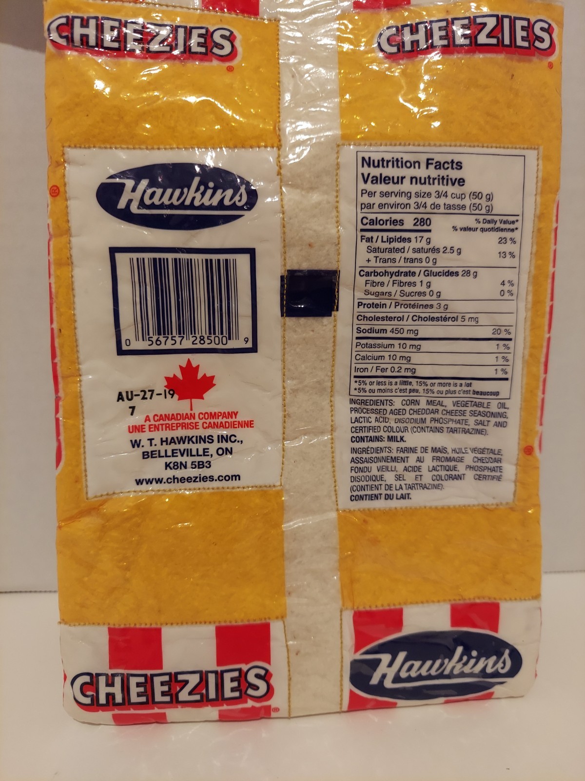 Handmade Hawkins Cheezies Bag Lined w/ Zipper Recycled Upcycled Repurposed