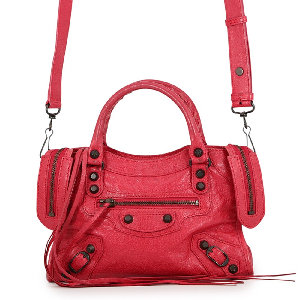 BALENCIAGA Classic Mini City Leather Red 300295D94JT5765
