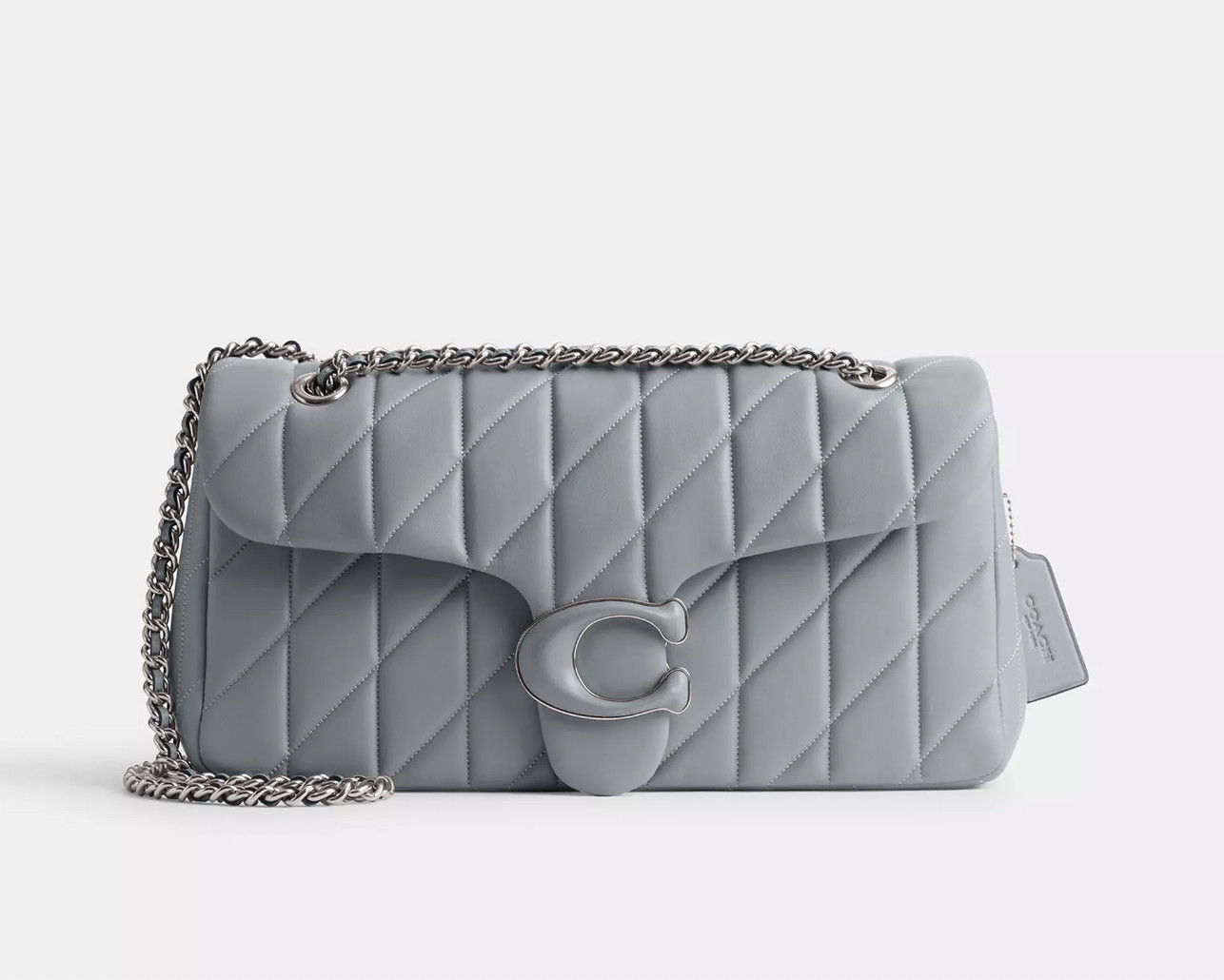 COACH Tabby Shoulder Bag 33 Quilted Gray Blue CP146 LHN19 2way Crossbody New
