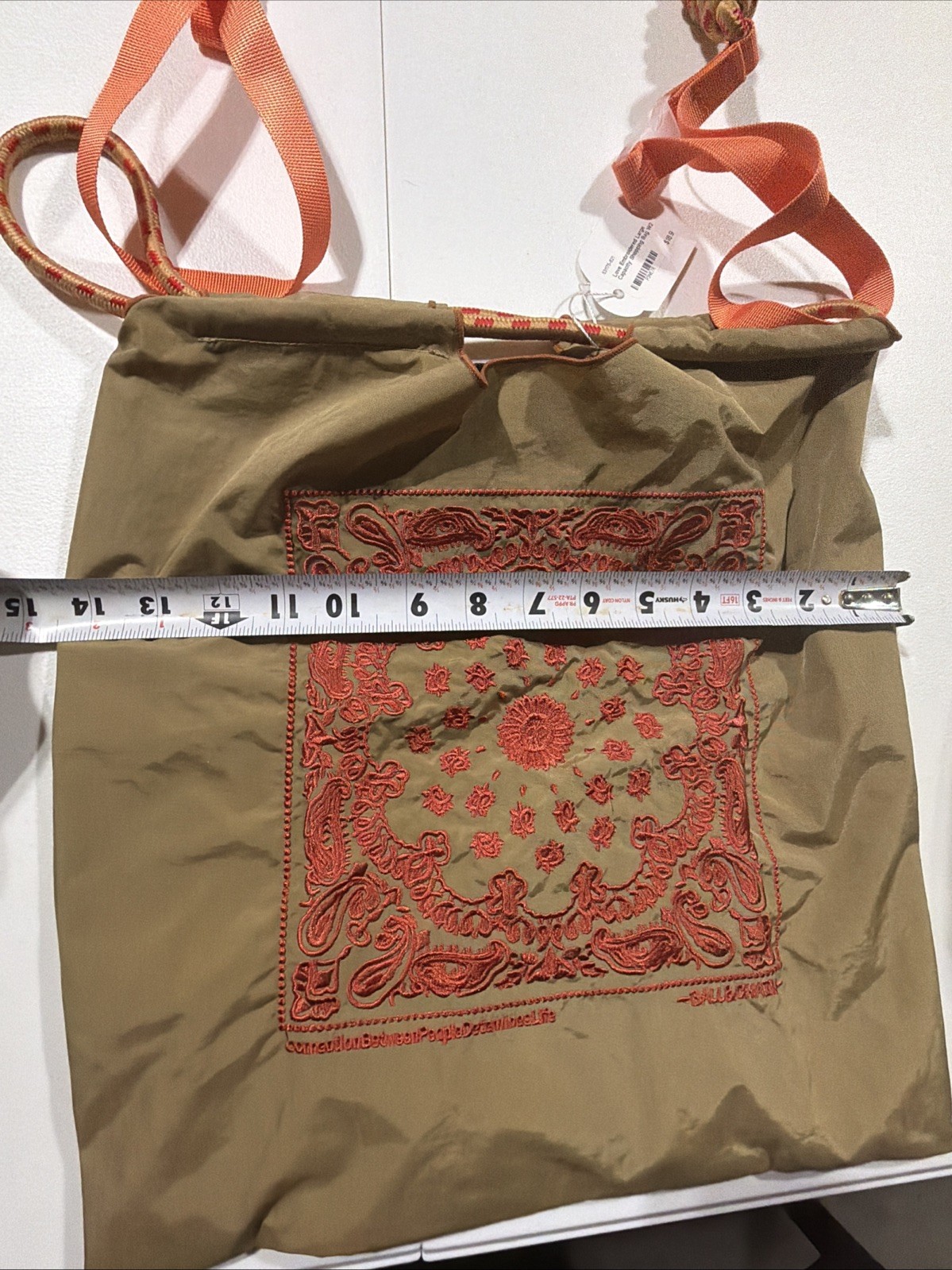 Lot Of 3 Knit Totes And 1 Embroidered Large Shopping Bag
