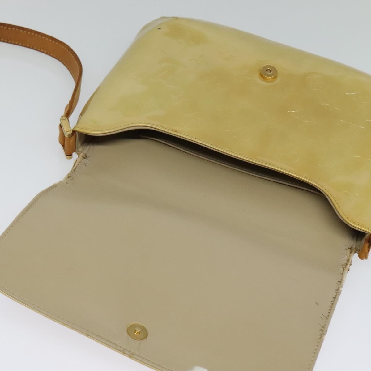 LOUIS VUITTON Monogram Vernis Thompson Street Bag Beige M91301 LV Auth 132606