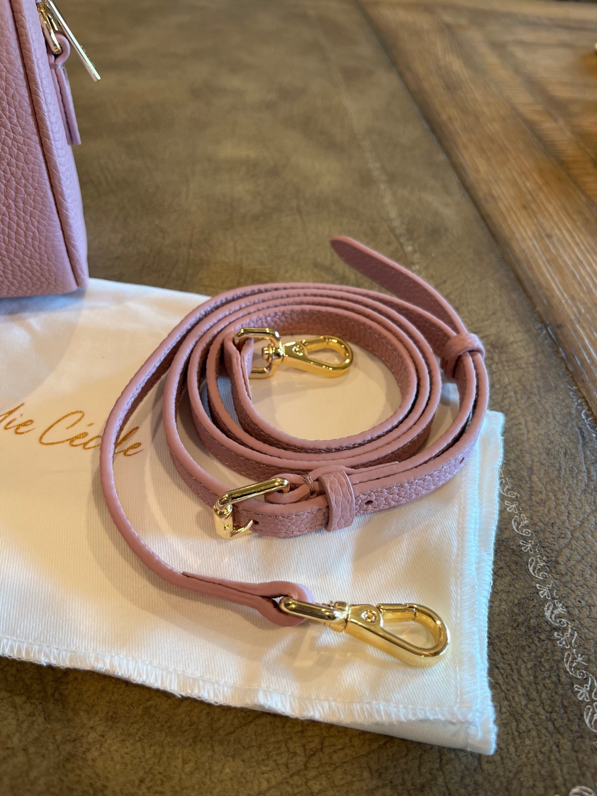 Dress Up Your Purse DUYP Nano Boston Bag and Mini M zip pouch – Dusty Pink New