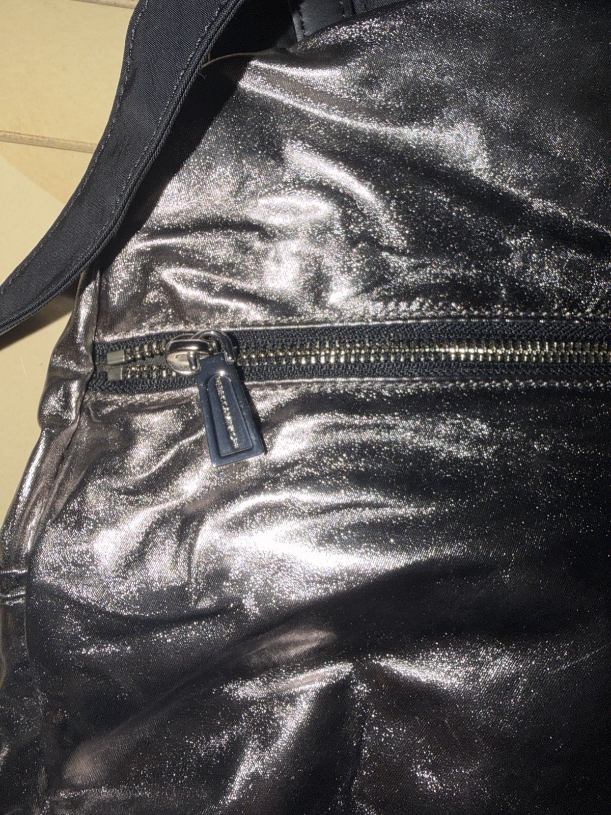 Rebecca Minkoff Silver Metallic Julian Convertible Backpack Used See Pics