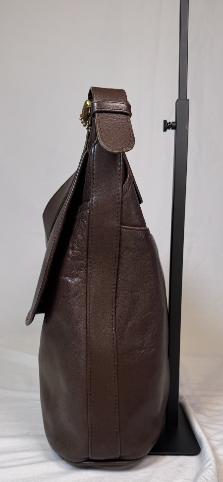 Vintage Coach 4115 Whitney Flap Crossbody Brown Leather Authentic Made In USA