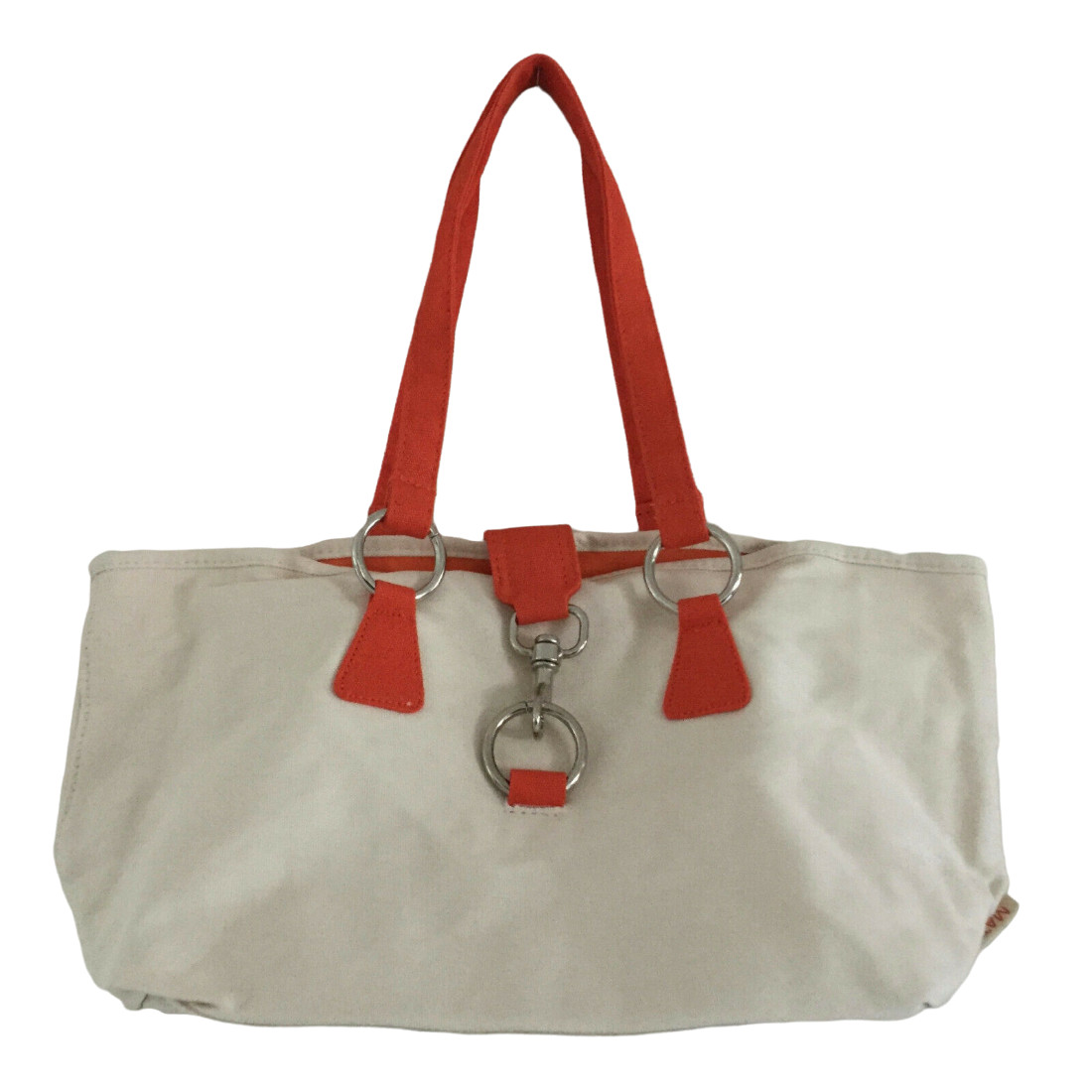 Matrix Casual Stylish Tote Bag Weekender Carry All Shopping Light Beige, Orange