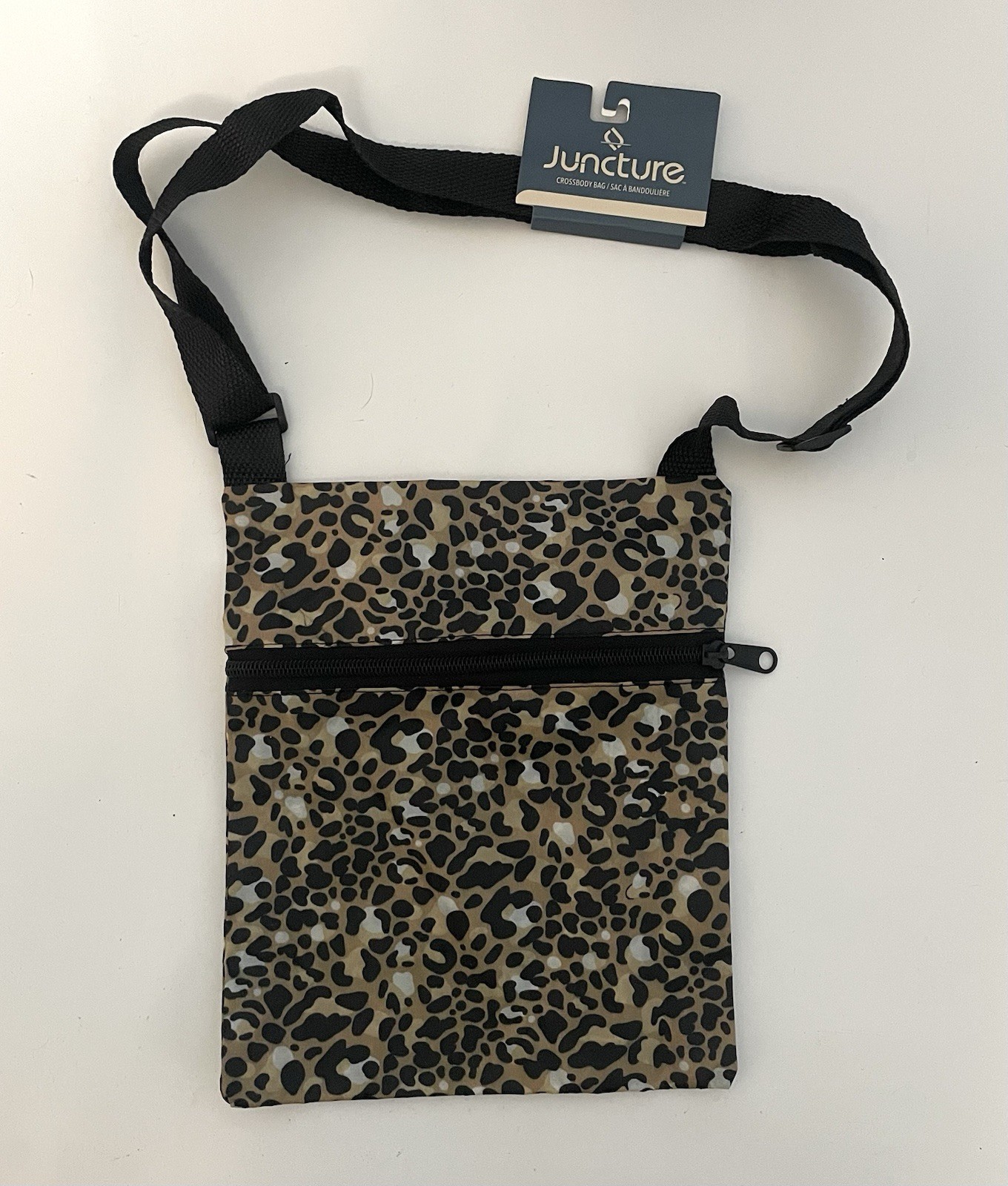 Juncture Leopard Print Crossbody Zip Bag With Adjustable Strap