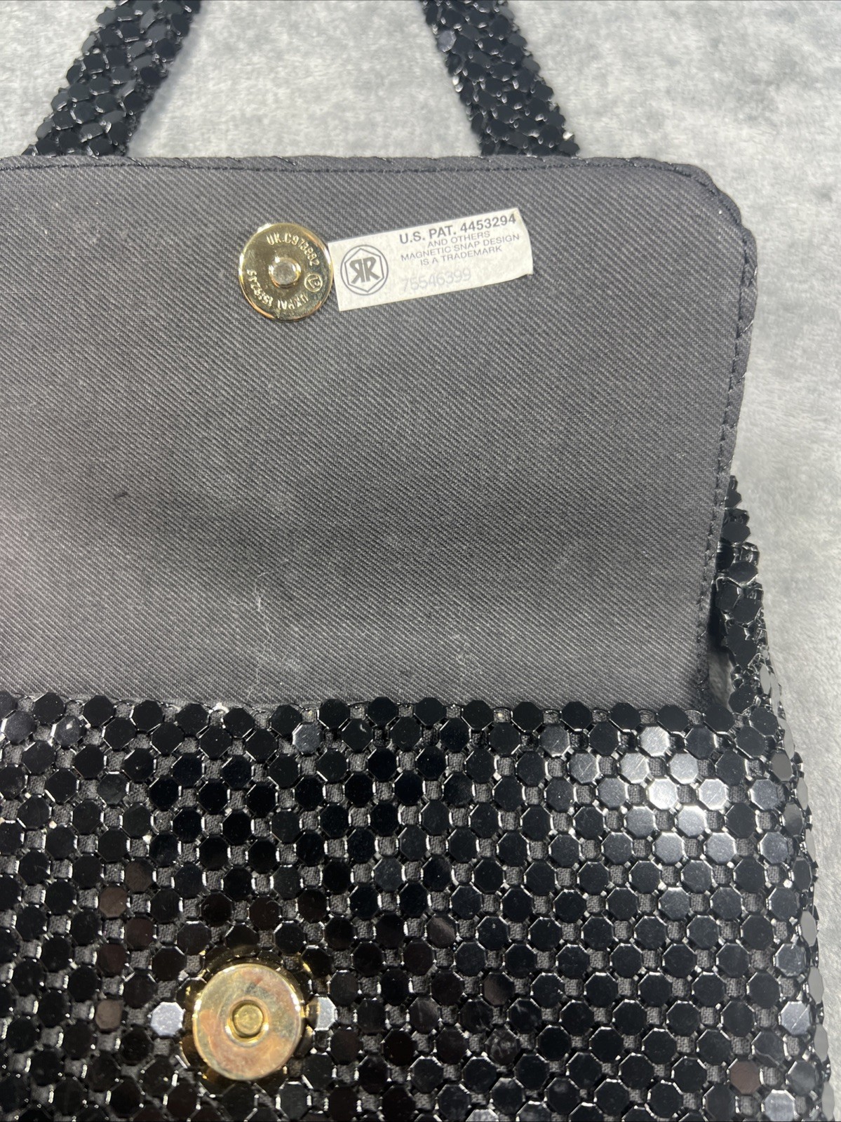 Vintage Style Bag Black Metal Mesh Purse Edgy Clubbing Goth Retro 90s Glam Y2K