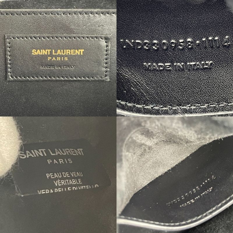 Saint Laurent Baby Duffle 2way Leopard Leather Unborn Calf Shoulder bag 4746