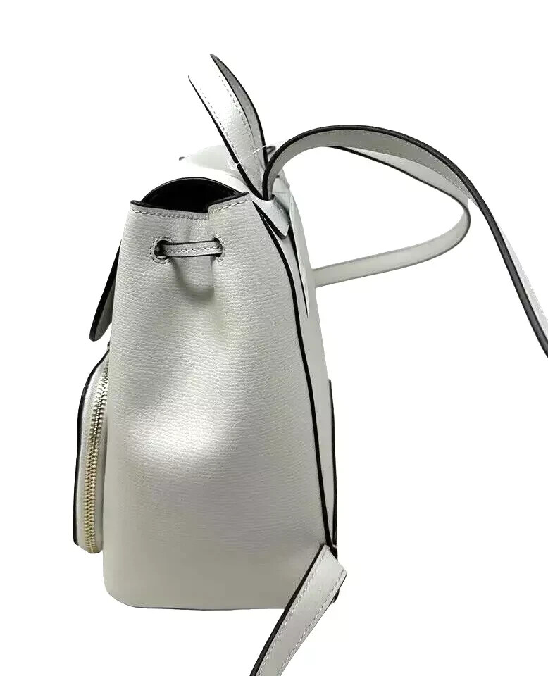 Kate Spade Kristi Medium Flap Backpack Quill Grey Leather KA695 NWT $379 MSRP FS