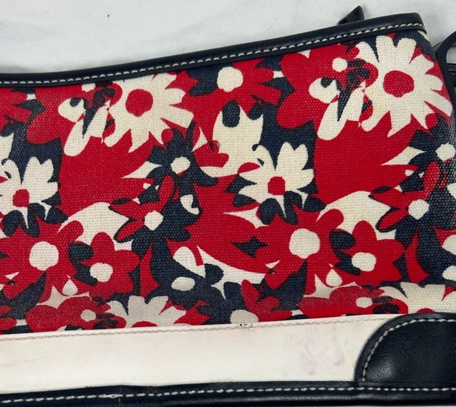 Vintage Y2K Red White Blue TOMMY HILFIGER Small Spell Out Purse Handbag!