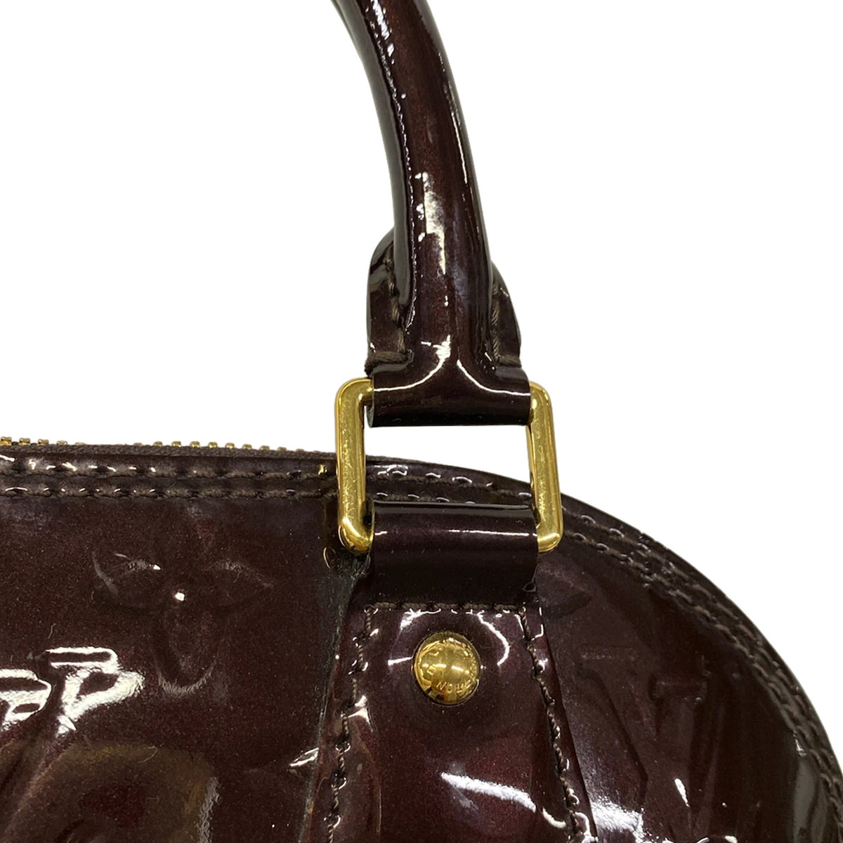 LOUIS VUITTON Alma BB M91678 Amarante Monogram Vernis SN4176 Handbag