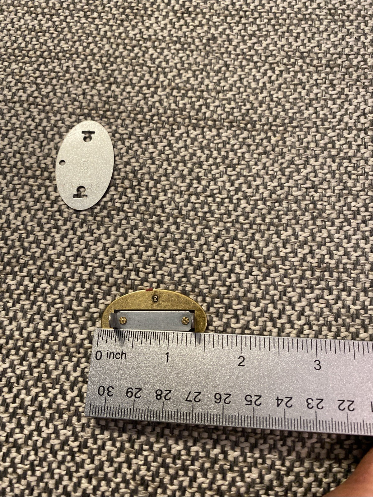 Fossil Script Replacement Brass Logo Button For Bag