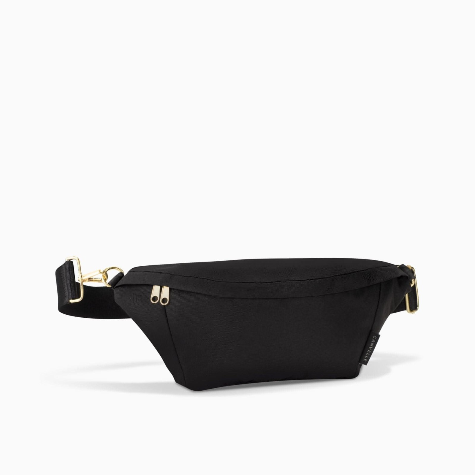 Canvelle Original Fanny Pack Black with Black Hardware & Adjustable Strap