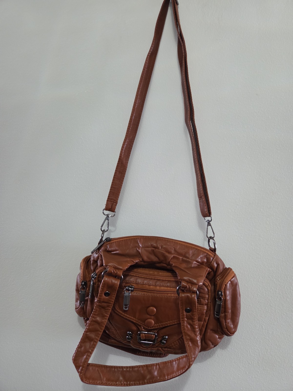 Retro Women’s Shoulder Purse Trendy Handbag Brown