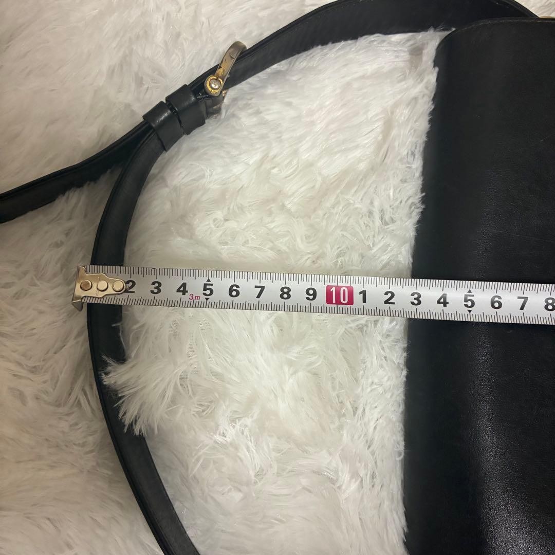 Celine Horse Carriage Shoulder Bag Black Leather Gold Hardware 8.7×7.5×2.2 inch