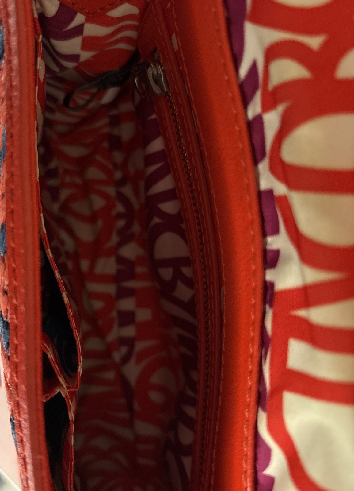 Marc by Marc Jacobs Orange and Navy Woven Stripe Crossbody