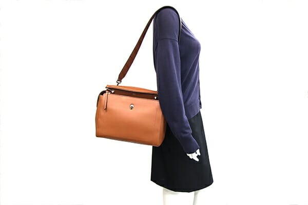 Fendi 2-Way Handbag, 8BN293, Brown Leather, Shoulder Bag, One Handle, with