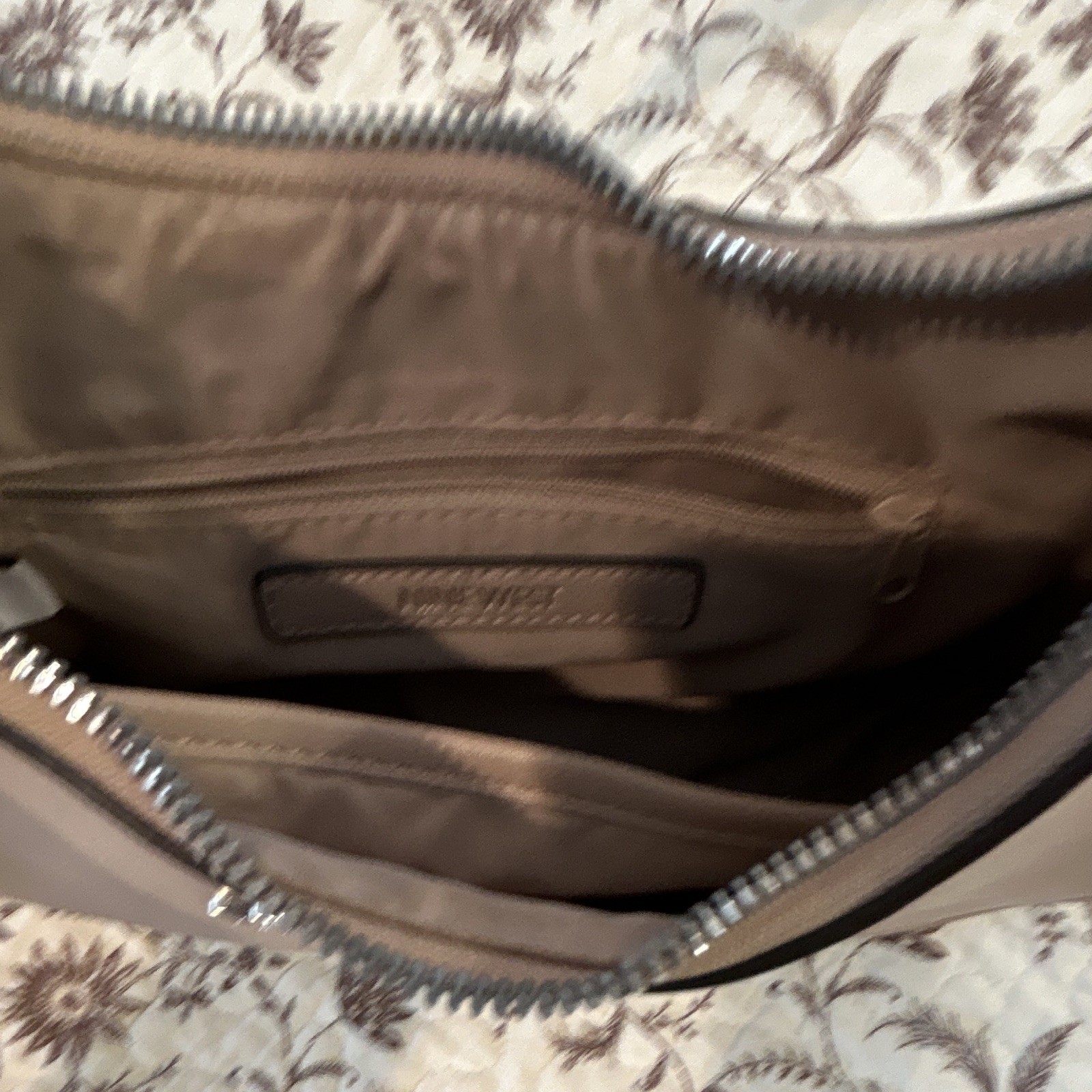 Nine West Blush Pink Crescent Shoulder Bag Zip Top, Rhinestone/Silver Hardware