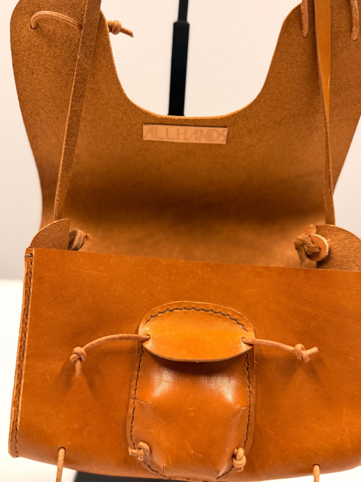 Leather hand stiched womens purse