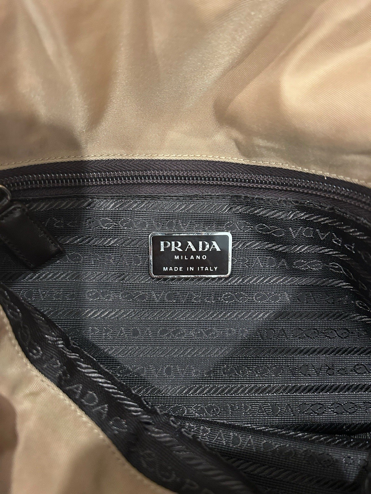 Vintage Prada Tessuto Tec Deserto – Beige shoulder bag #Y2K #luxury #prada