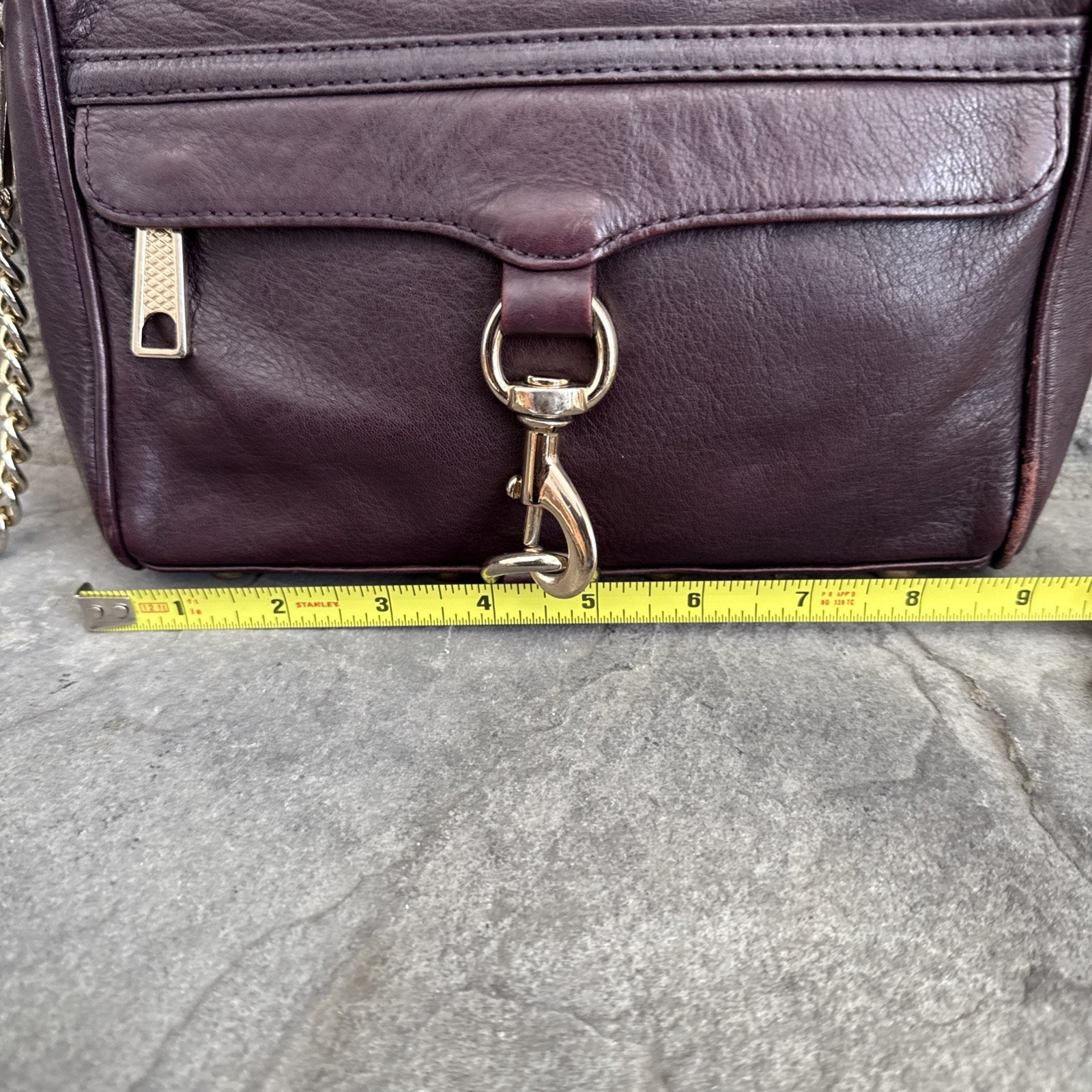 Rebecca Minkoff Mini Mac Oxblood Burgundy Leather Small Crossbody Handbag X